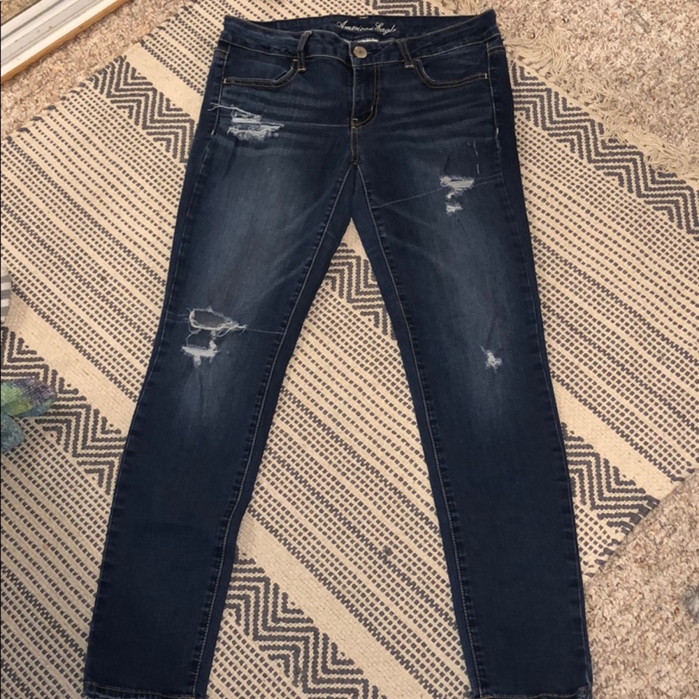 Ripped skinny jeans